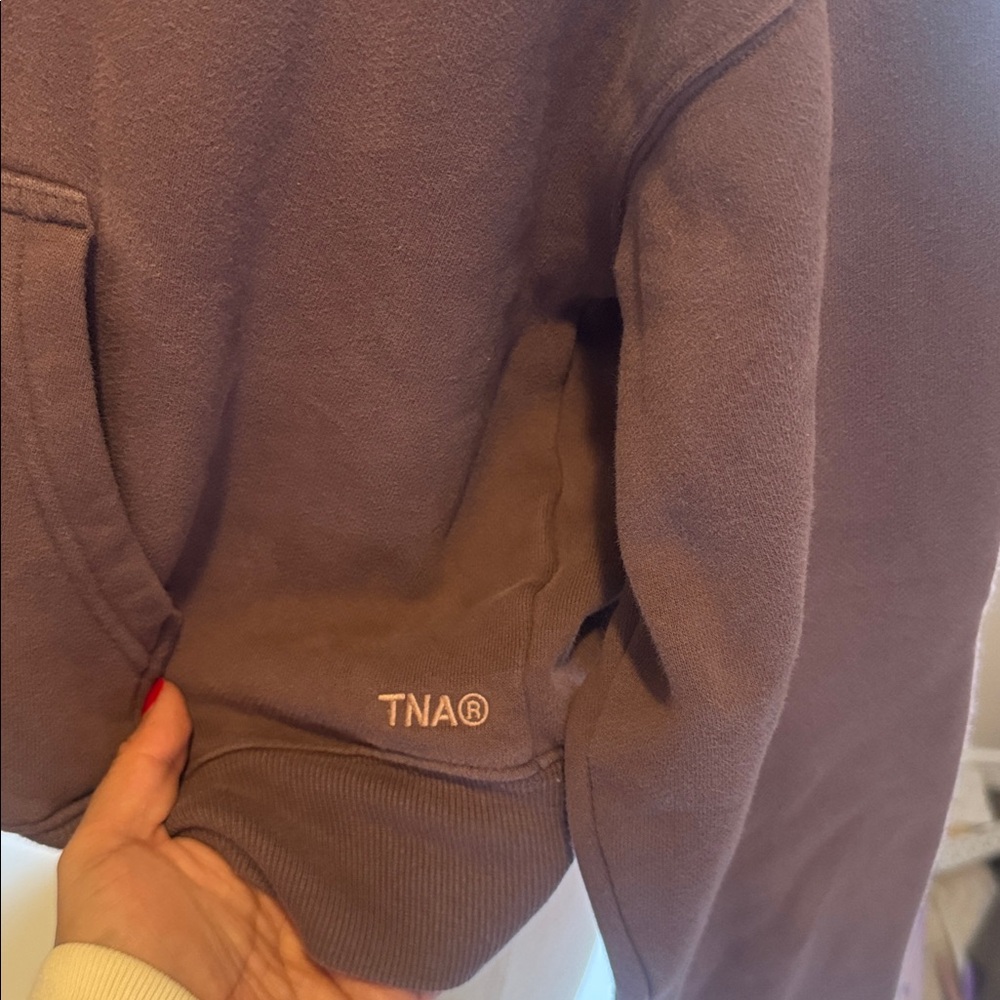 Aritzia TNA purple Zip-Up Sweatshirt - Picture 6 of 6